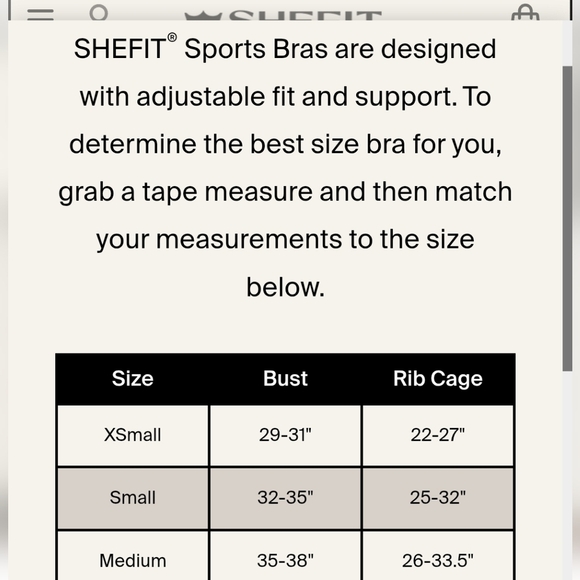 Shefit High Impact Bra Size Small - Picture 14 of 14